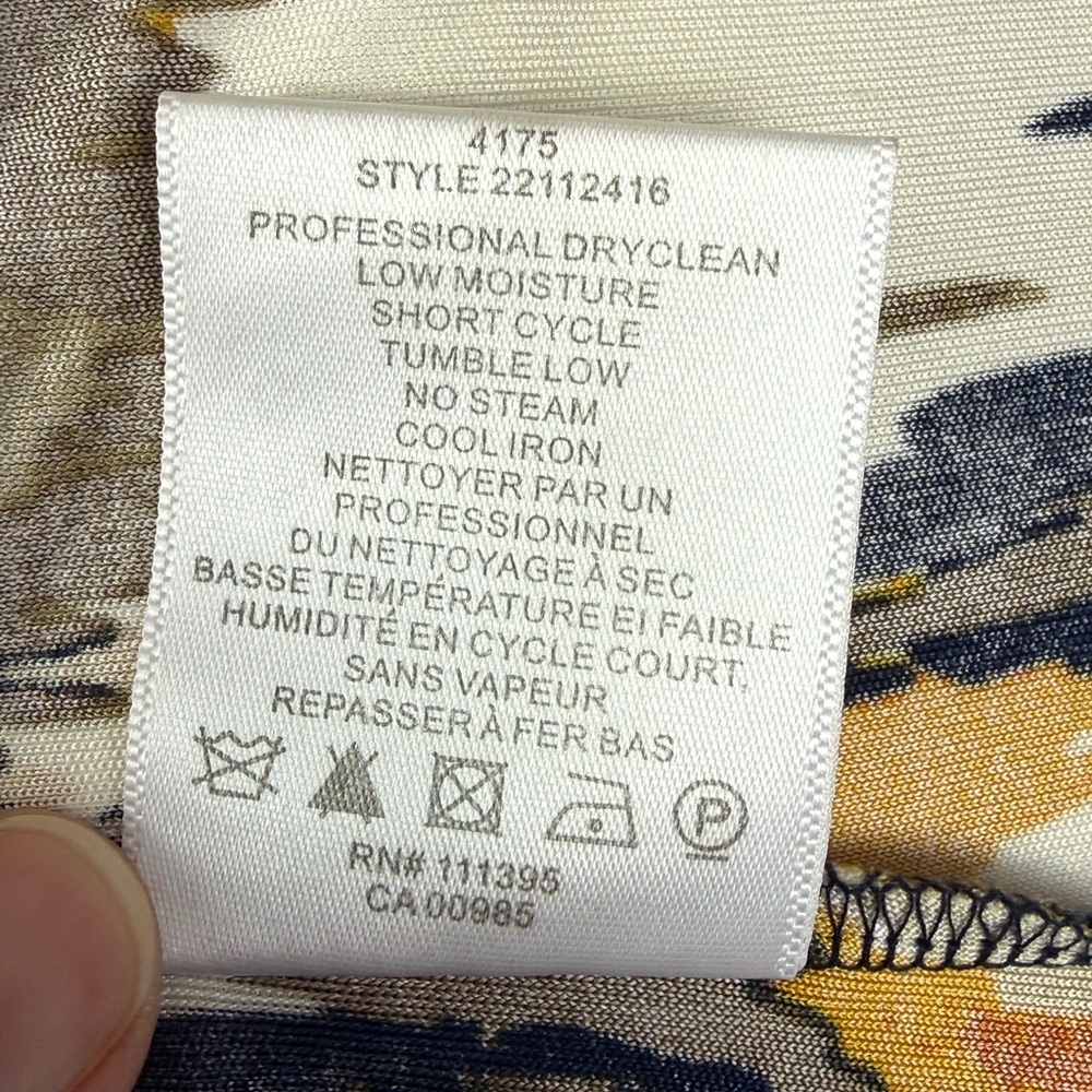 Tory Burch Verda Printed Silk Cowl Midi Dress Multicolor Size Medium - Picture 9 of 9